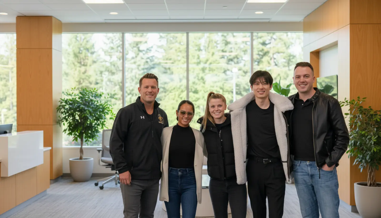 The team in the office
